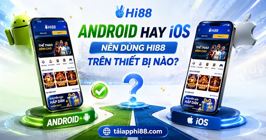 Android hay iOS nên dùng Hi88 trên thiết bị nào